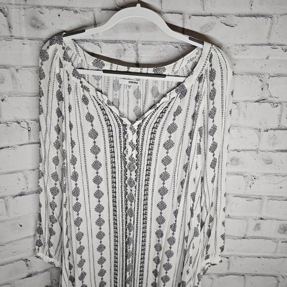 Sonoma Tops - Black and White Print Top
